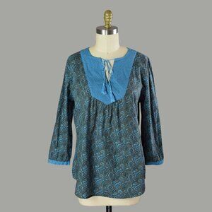 ROPER WEAR THE WEST PAISLEY TASSEL LONG SLEEVE TUNIC